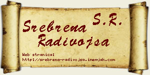 Srebrena Radivojša vizit kartica